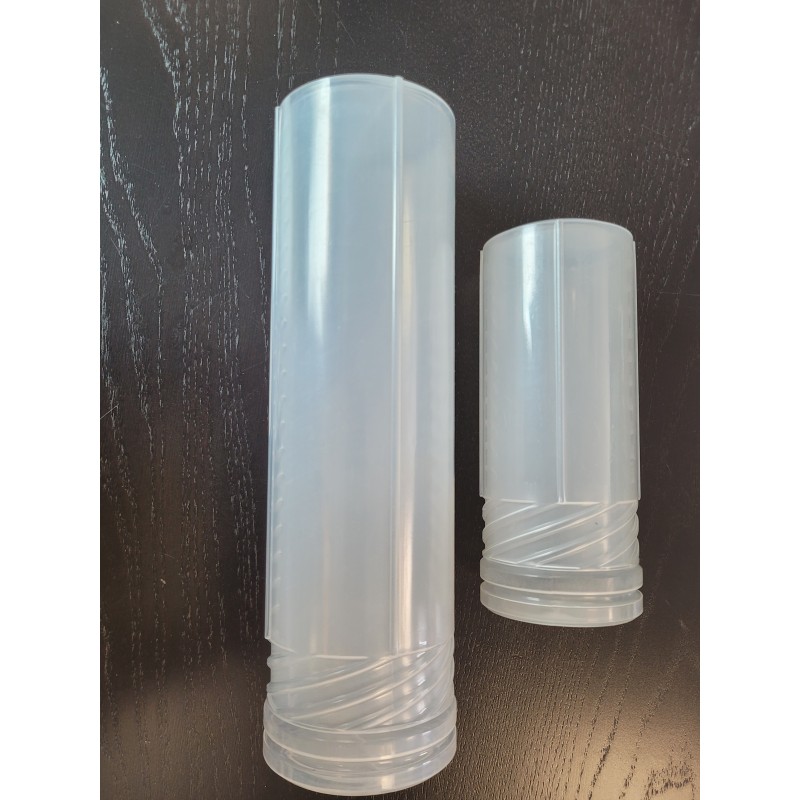 Tube plastique transparent ajustable - Ø 5.5 cm - 15 à 19 cm - l'unité -  MD-Tech